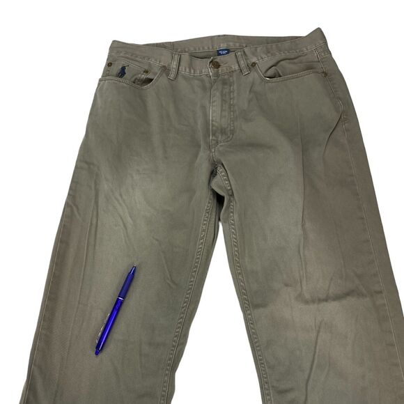Polo Ralph Lauren Jeans Men 34x32 Denim 100% Cotton Flat Front Straight Leg - Picture 5 of 16